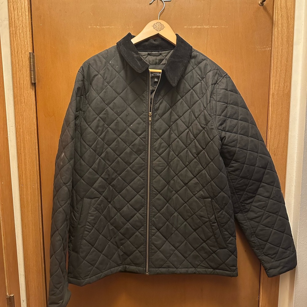 Men's J Crew Quilted Black Jacket